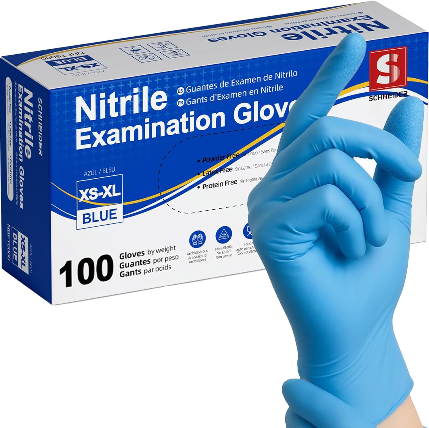 Exam Glove Nitrile - Rękawice diagnostyczne z nitrylu klasy medycznej,