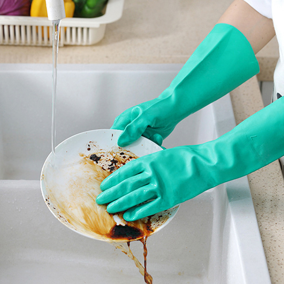 1 para wodoodpornych rękawic d – Dish Glove Rubber recenzja i cena