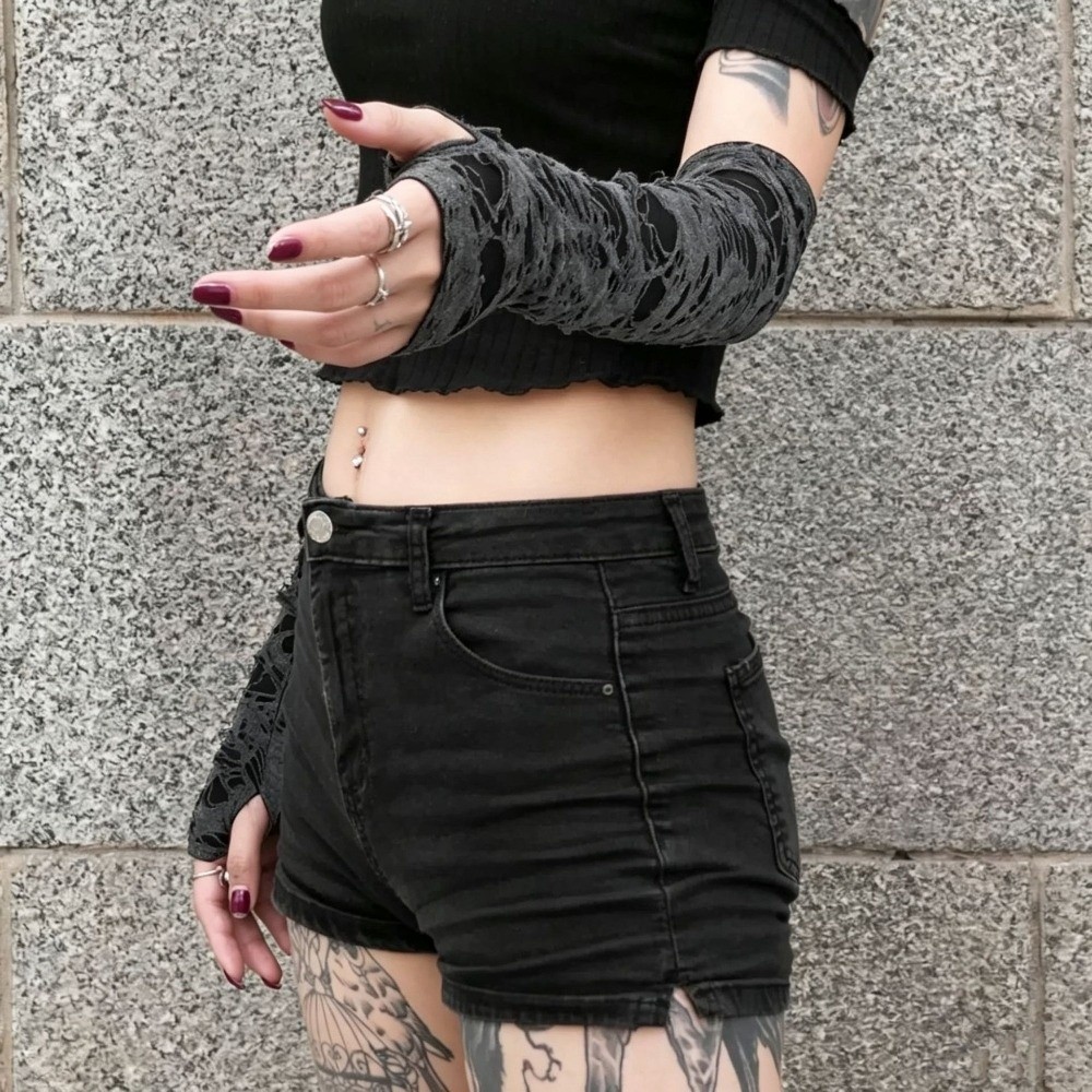 Długie punkowe rękawiczki w ci – Fingerless Glove Knit recenzja i cena